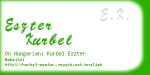 eszter kurbel business card